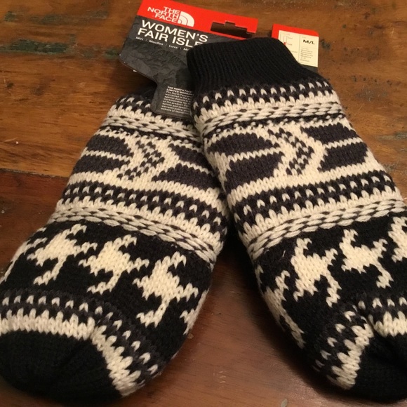 The North Face Fair Isle Fleece Lined Knit Mittens - Picture 2 of 5